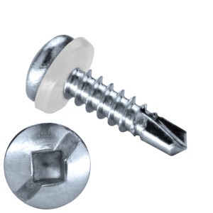 GOEBEL 500 Bohrschrauben Linsenkopf PA Scheibe 4,2 x 16,0 mm Edelstahl A2 Innenvierkant Schrauben