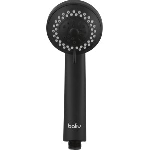 baliv Duschbrause-Set DBS-50.150, mattschwarz. Handbrause mit drei Strahlarten.