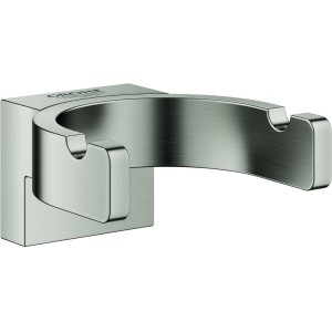 Grohe Selection Bademantelhaken, doppelt, Hard Graphite gebürstet, aus Metall.