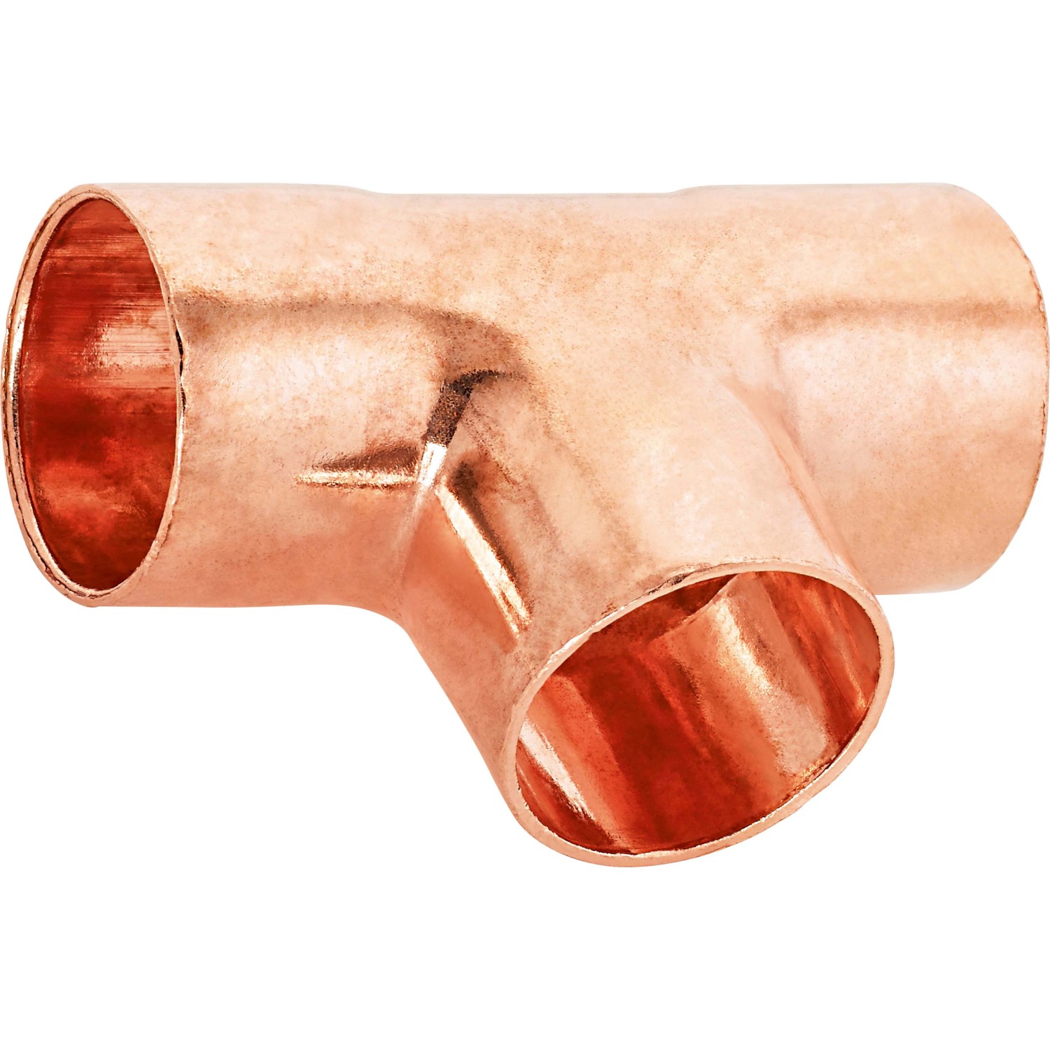 Löt-T-Stück aus Kupfer, 22 mm, zur Verbindung von Kupferrohren, 10er-Pack.
