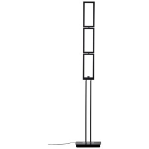 Schwarze LED-Stehlampe Ranut, 150 cm hoch, mit drei schwenkbaren Elementen.