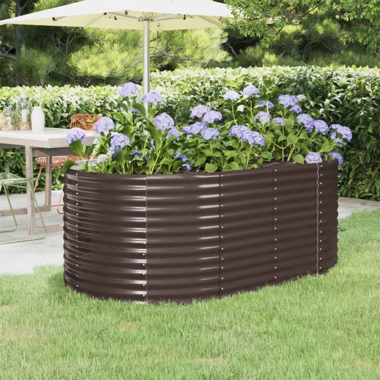 vidaXL Hochbeet Pulverbeschichteter Stahl 175x100x68 cm Braun 319060_2
