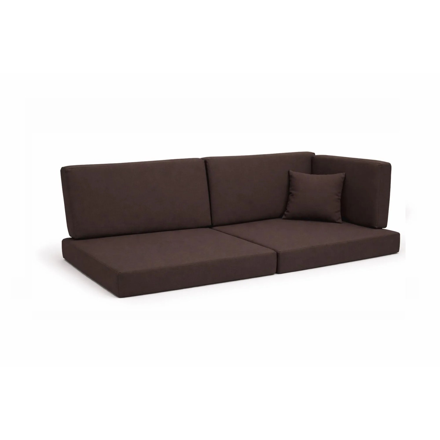 Setgarden Comfort Palettenkissen 6er Set Outdoor 120x50x10cm Sitzkissen + Rückenkissen 120x40x10cm 1tlg Braun