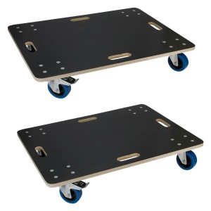 2er Set ECD Germany Transportroller 60x80 cm mit Feststellbremse, bis 800kg