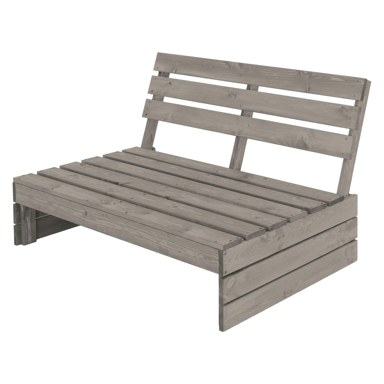 ECD Germany Gartenbank 3-Sitzer 120x76,5x70 cm Grau aus Tannenholz