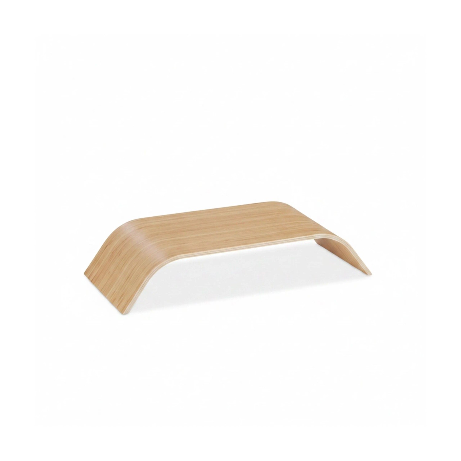Relaxdays Monitorständer Bambus Natur Gebogen 10 cm x 52,5 cm x 24 cm 1 kg