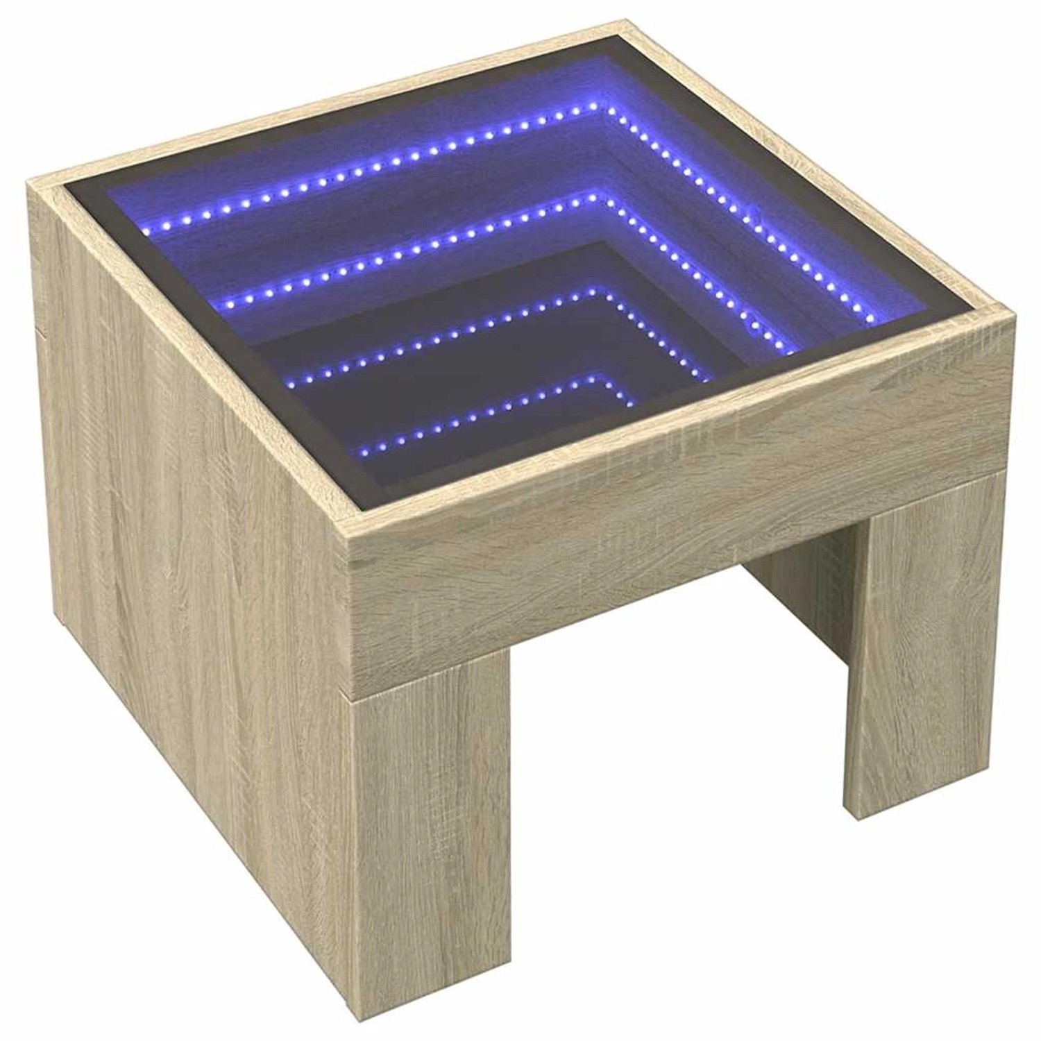 vidaXL Couchtisch mit Infinity-LED Sonoma-Eiche 40x40x30 cm 847597 günstig online kaufen