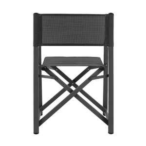 Dunkelgrauer Bizzotto Regiestuhl Taylor, 56x48 cm, klappbar, für Garten & Balkon.
