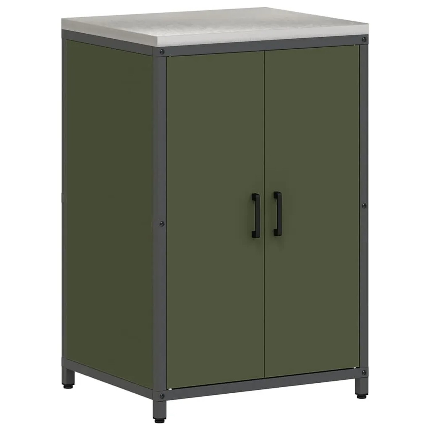 vidaXL Küchenaufbewahrung mit Regal Olive Grün 60 x 50 x 92 cm Stahl 874992 günstig online kaufen