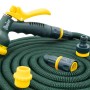 Flexibler Gartenschlauch 33m Grün inkl. Brause und Anschluss Stück_2