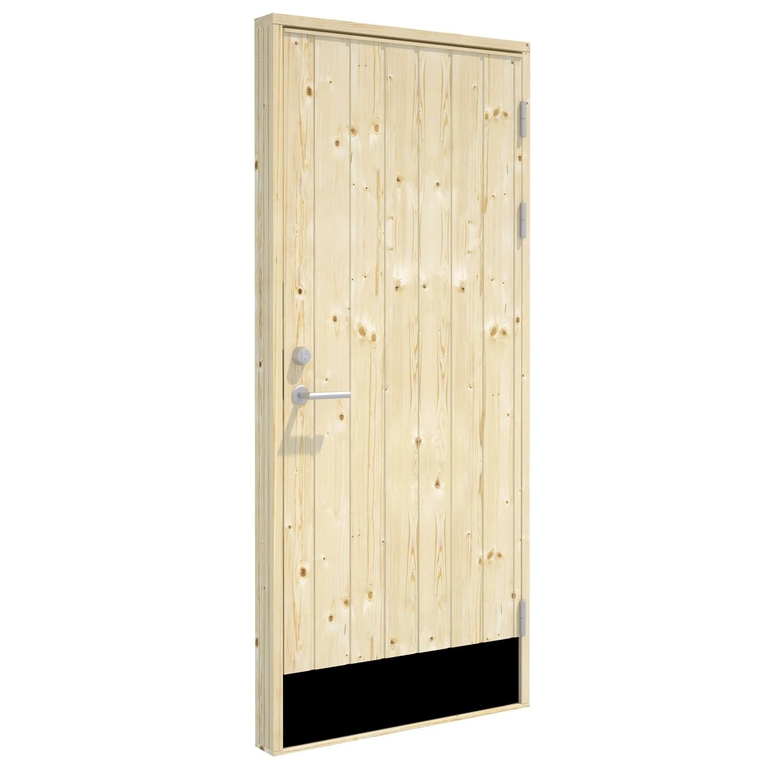 Palmako Tür für Wandstärke 105 mm Ohne Glas 87 cm x 199 cm Natur DIN Rechts
