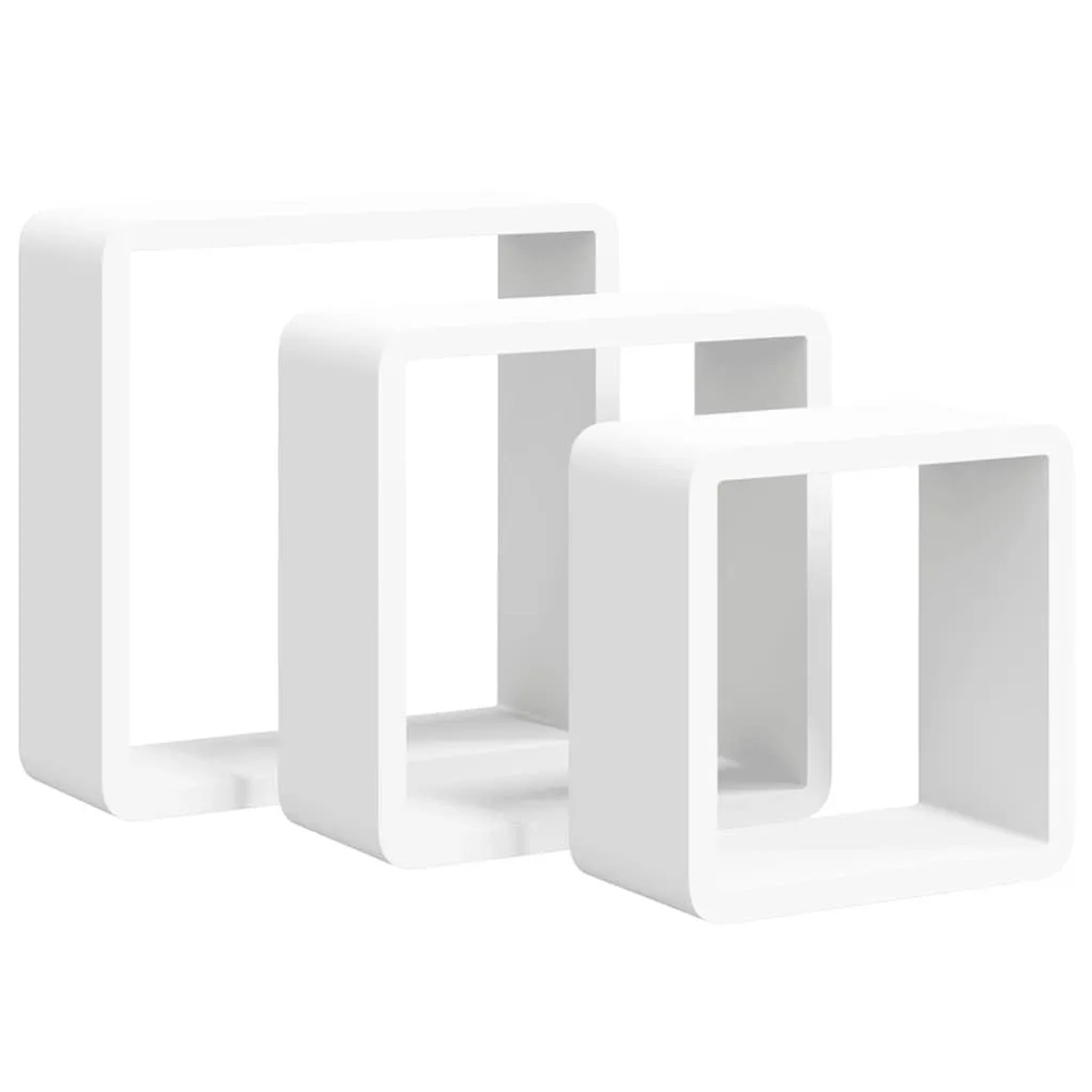 vidaXL Würfelregale 3 Stk Weiß MDF 323952