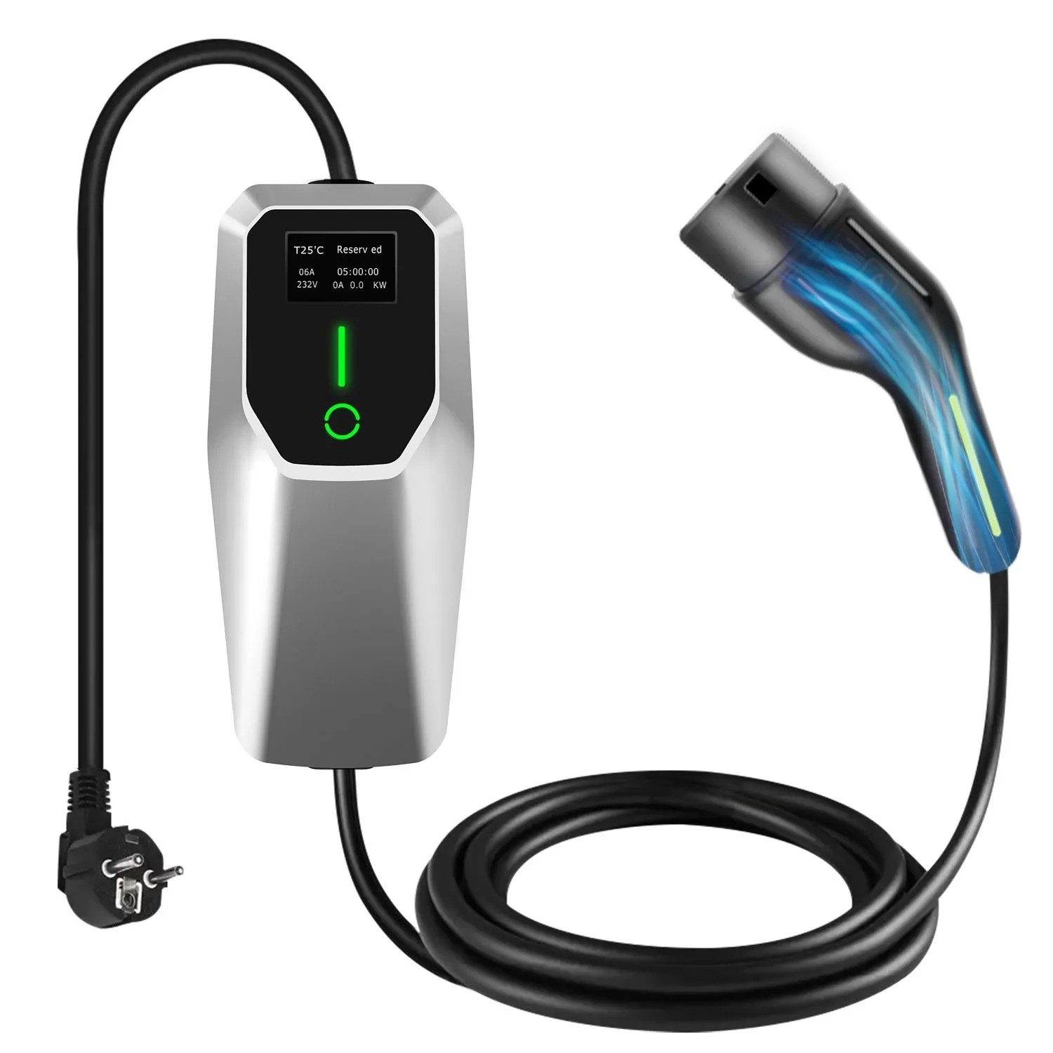 Junsun Typ 2 3KW 6A-16A Tragbare EV Ladegerät