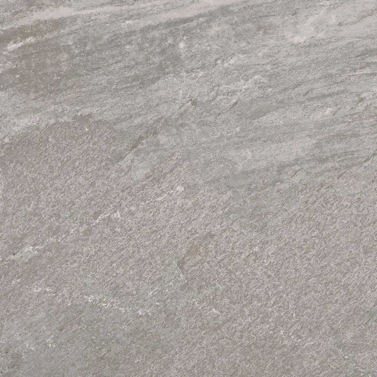 Graue Feinsteinzeug Bodenfliese Olympus, 59,7x59,7 cm, matte Steinoptik für Innen- und Außenbereich.