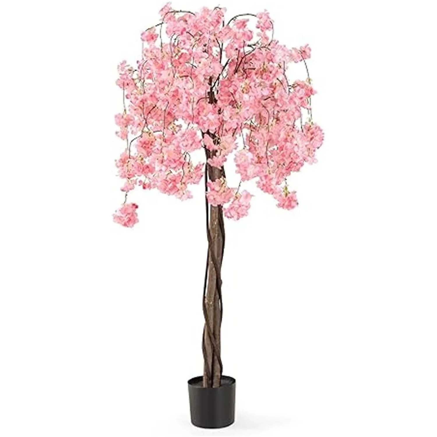 Costway Künstlicher Kirschblütenbaum Kunstpflanze 163 cm Rosa günstig online kaufen