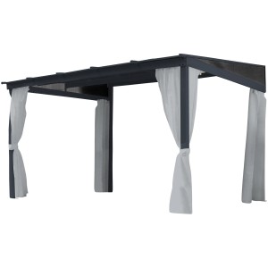 Leco Terrassenüberdachung Melanie mit Seitenteilen, Pavillon für Terrasse und Garten.