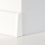 Weiße Endkappe für Neo Prime Sockelleiste, passend für Laminat & Parkett.