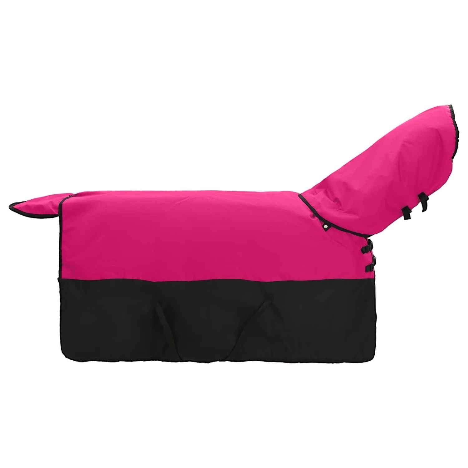 vidaXL Pferdedecke Rosa und Schwarz 75 cm Polyester 42013147