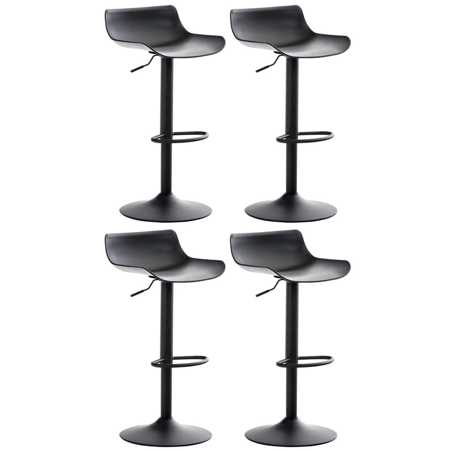 CLP 4er Set Barhocker Aveiro Schwarz