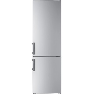 Wolkenstein Kühl-Gefrierkombination KGK180E Inox, Edelstahloptik mit zwei Türen.