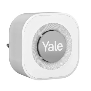 Yale Chime Smart-Camera Türgong für kabellose Video-Türklingel, weiße Ausführung.