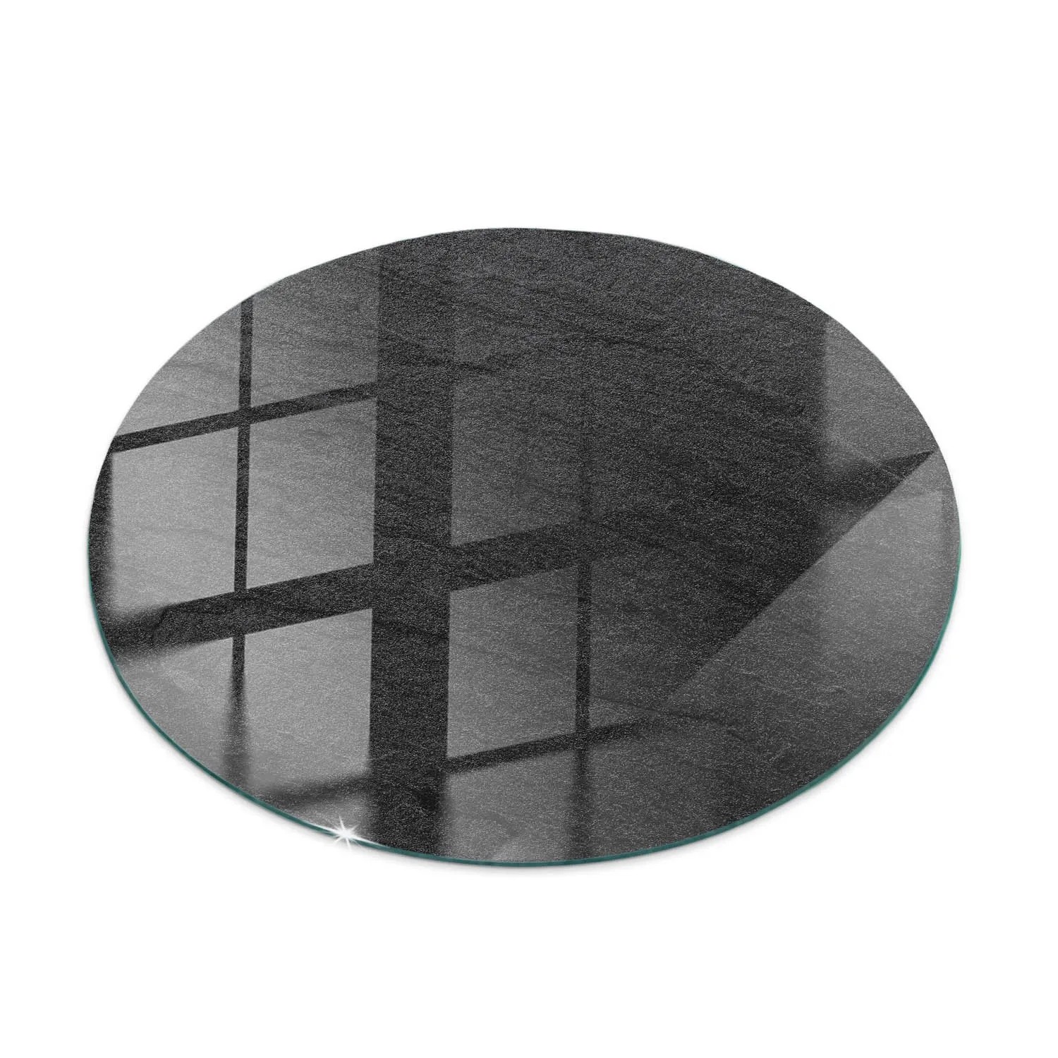 Tulup Tischplatte Natursteinstruktur Tischplatte 90x90 Cm Schwarz Tischplatte Runde Tischplatte Glastischplatte