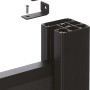 Anthrazit Vierkant-Pfosten (7x7x176 cm) mit Zubehör für Zaunbau & Sichtschutz.
