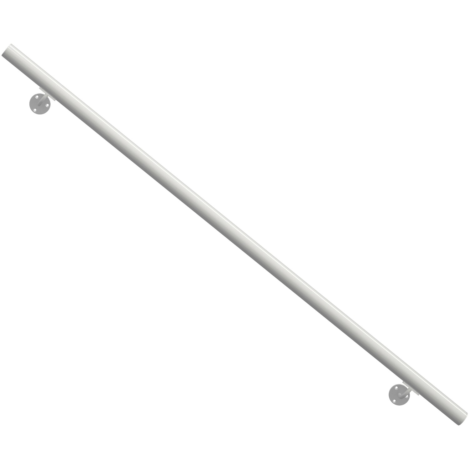 Dolle Handlauf-Komplettset 150 cm Ø 4 cm Aluminium Weiß