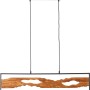 Moderne LED-Pendelleuchte Chaumont, 100 cm, schwarz mit Holzelement für den Innenbereich.