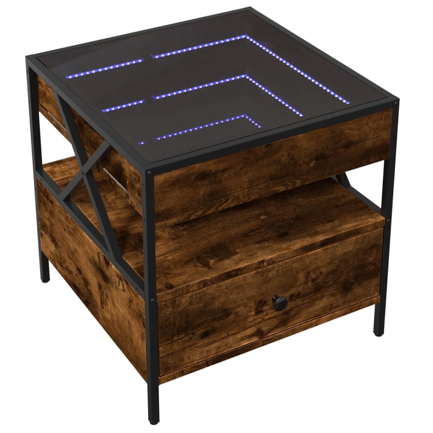 vidaXL Couchtisch mit Infinity-LED Räuchereiche 50x50x51 cm 847714 günstig online kaufen