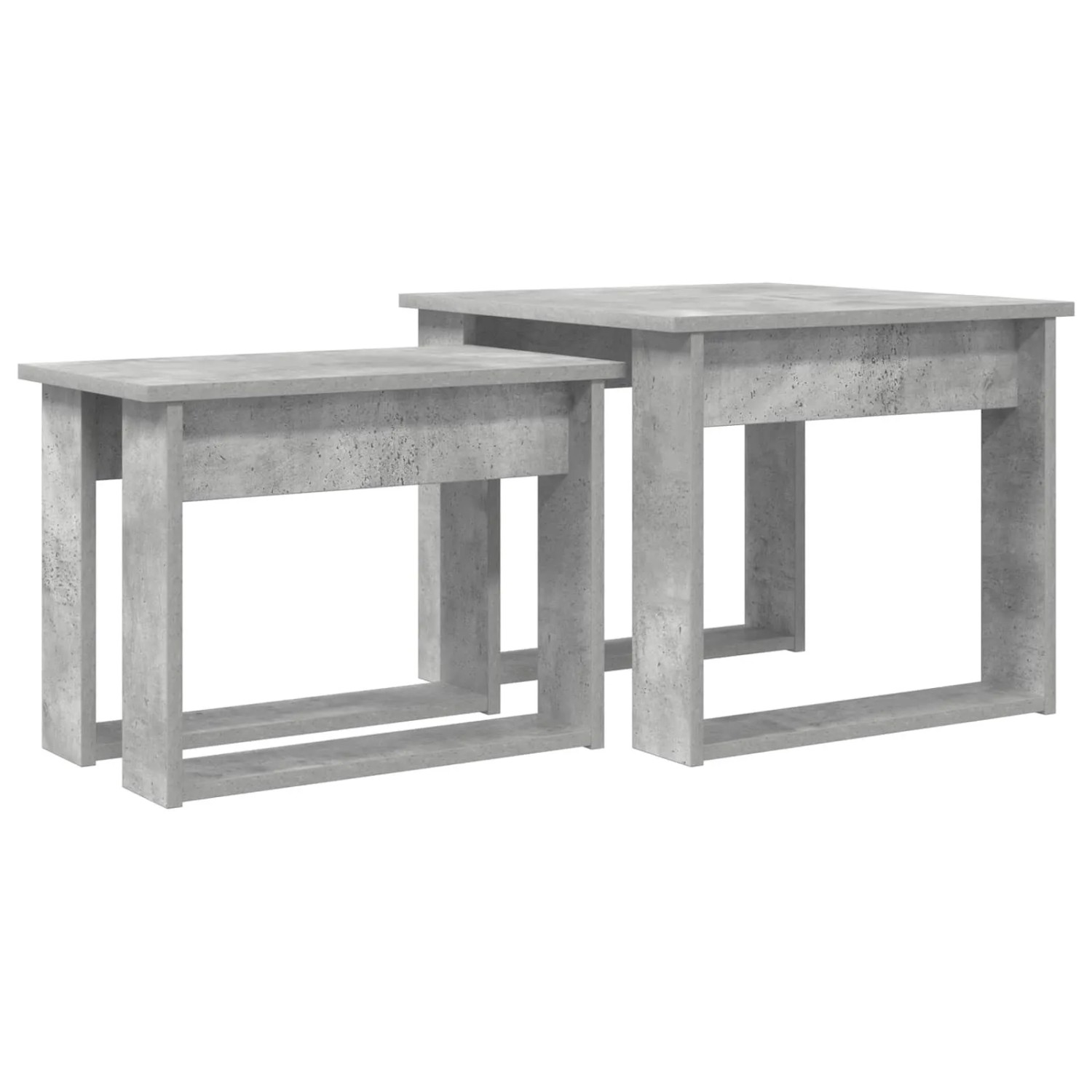 vidaXL Kaffeetisch Set 2-Tlg Beton Grau Holzwerkstoff 8000127