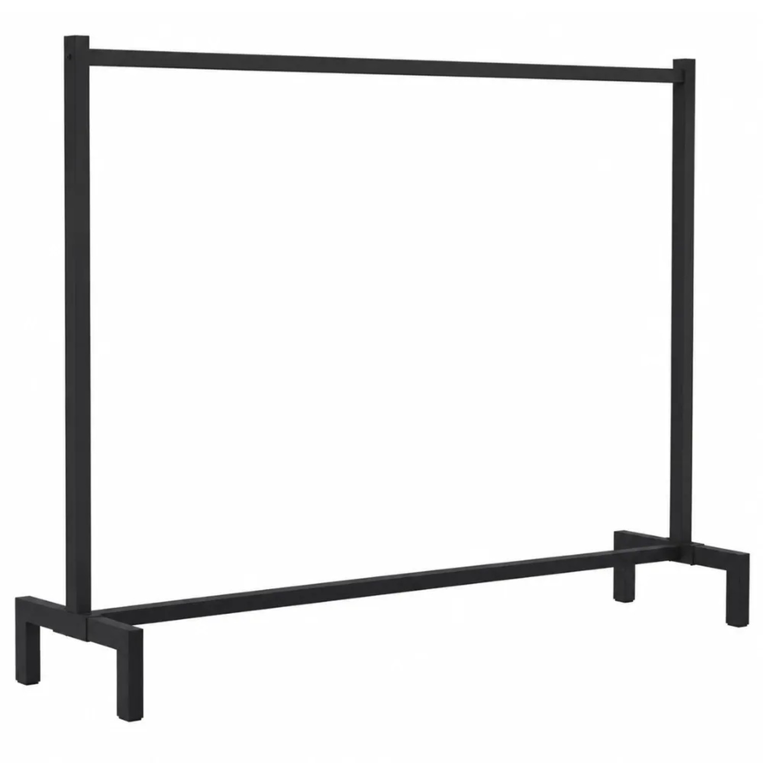DELUKE Kleiderständer PAUL 150x38x120cm Metall Schwarz Kleiderstange Jackenständer Klamottenständer