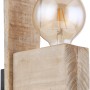 Globo Wandleuchte ADALIE aus Holz, dunkelbraun und schwarz matt, mit E27 Fassung.