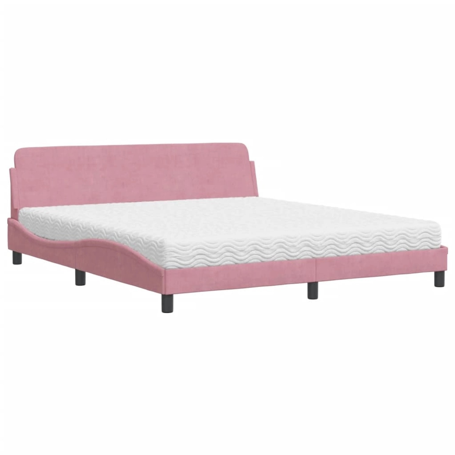 vidaXL Bett mit Matratze Rosa 180x200 cm Samt2009092 günstig online kaufen