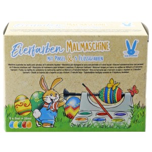 Eiermalmaschine-Set für kreative Osterdekorationen mit Pinsel und 5 Farben.