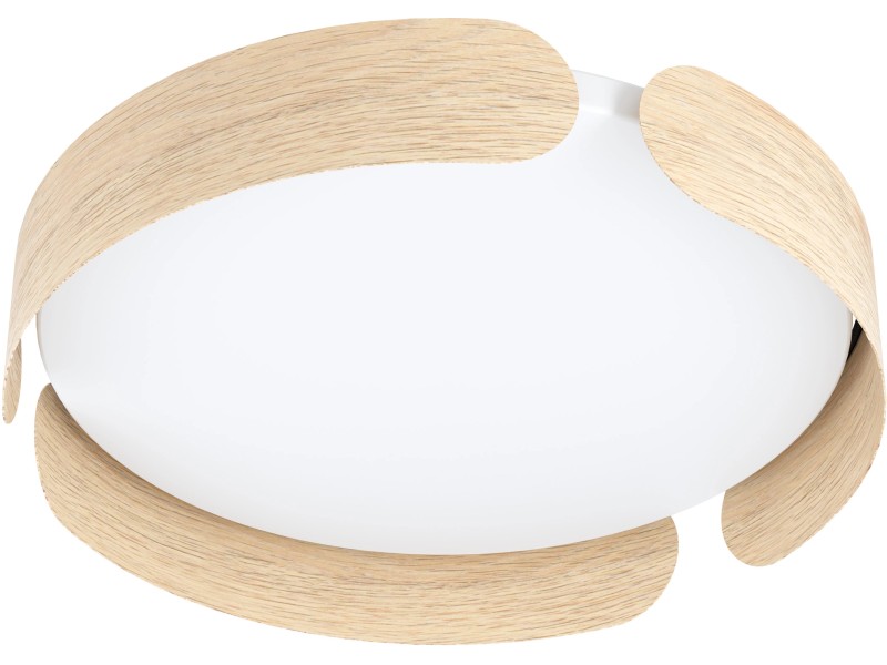 Eglo LED-Deckenleuchte Valcasotto Ø 35 cm Braun-Weiß kaufen bei OBI