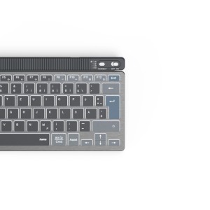 Hama Multi-Device Tastatur WK-700, kabellos, beleuchtet, QWERTZ Layout, schwarz.