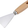 LUX Entrostungsspachtel, 60 mm Blattbreite, mit Holzgriff und poliertem Stahlblatt.