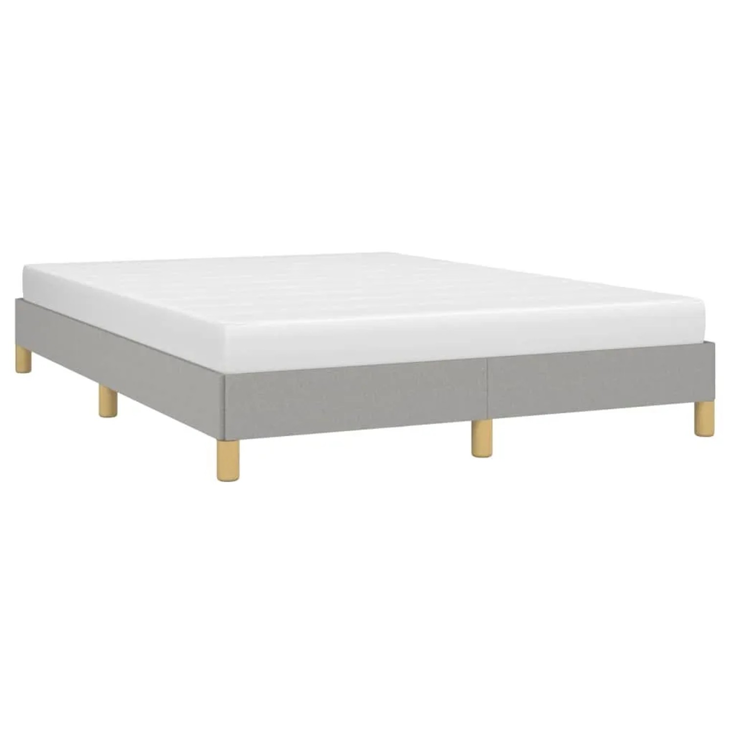 vidaXL Bettgestell Ohne Matratze Hellgrau 160x200 cm Stoff 346826