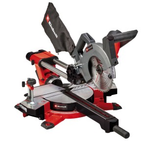 Einhell Zug-Kapp-Gehrungssäge TE-SM 2131 Dual, 1600 W, für präzise Schnitte in Holz, Kunststoff und beschichteten Paneelen.