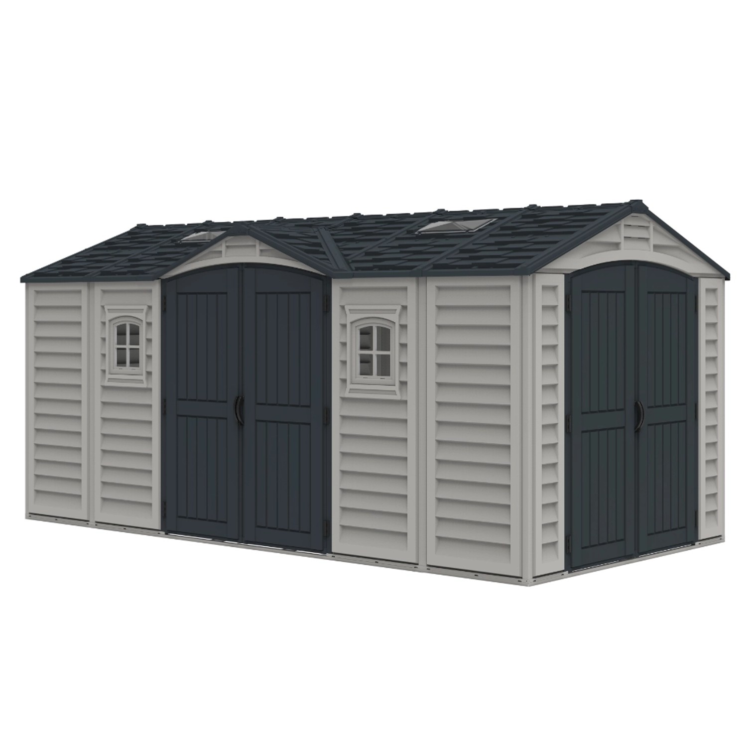 Duramax Kunststoff-Gerätehaus 4,8x 2,5m in Grau günstig online kaufen
