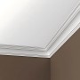 PROFHOME Eckleisten Set, 16 weiße Zierleisten (32 m) für Decke und Wand im Neo-Klassizismus Stil.