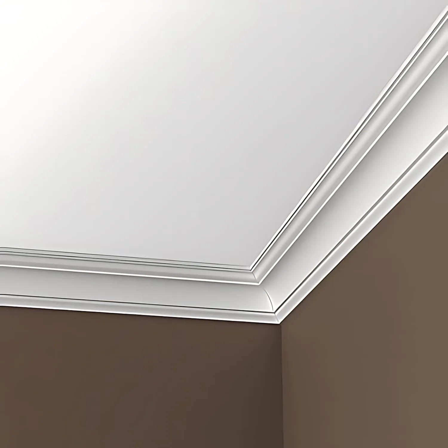 PROFHOME Eckleisten Set, 16 weiße Zierleisten (32 m) für Decke und Wand im Neo-Klassizismus Stil.