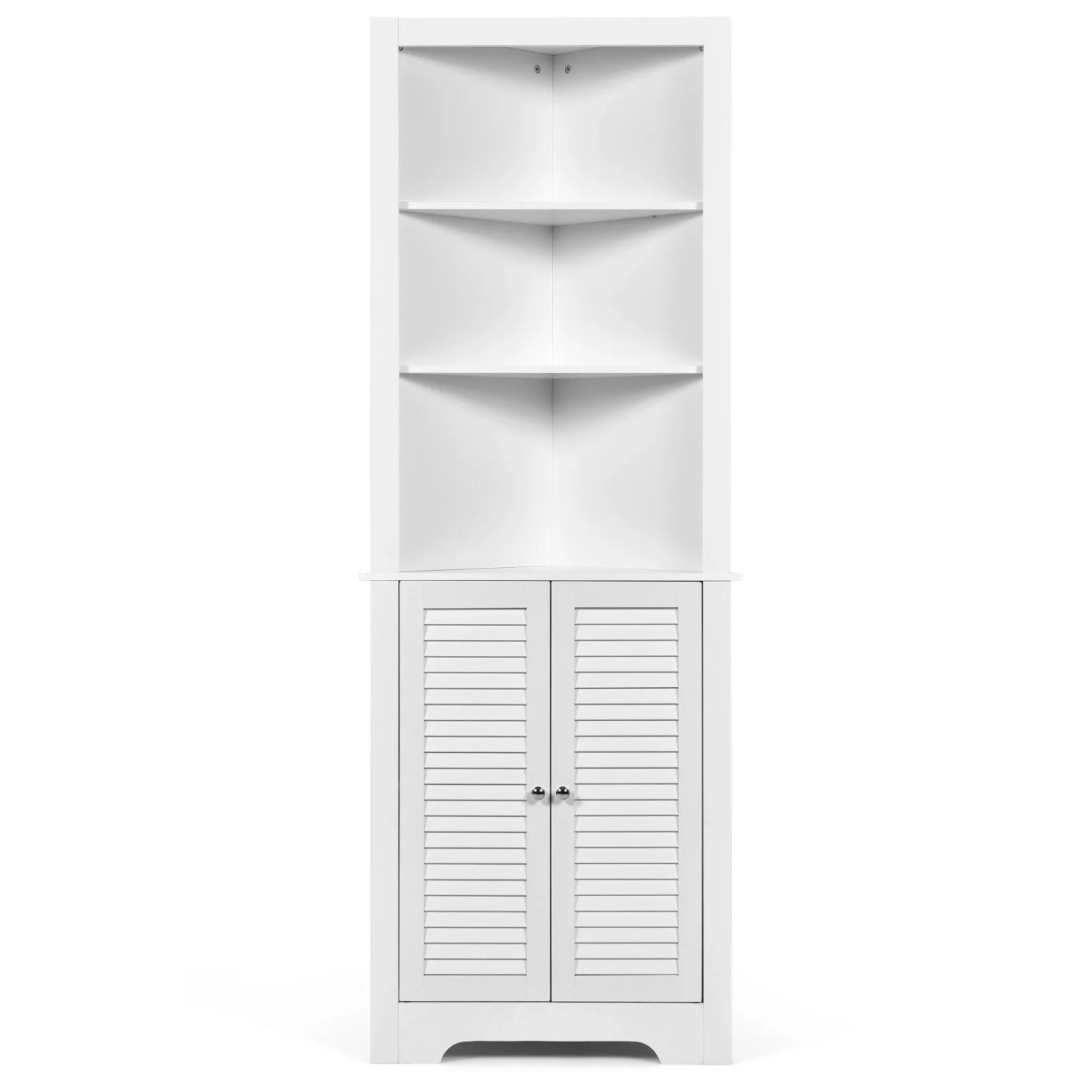 Costway Badezimmerschrank Ecke Weiß 45 x 45 x 173 cm günstig online kaufen