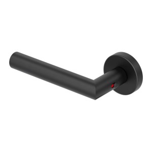 Novadoors Türgriffgarnitur Nova Mio Smart2Lock, links, schwarz. Moderner Türgriff für Innentüren mit Verriegelung.