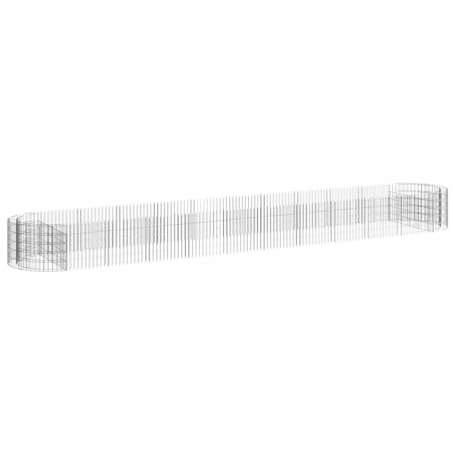 furnicato Gabionen-Hochbeet Verzinktes Eisen 600x100x50 cm