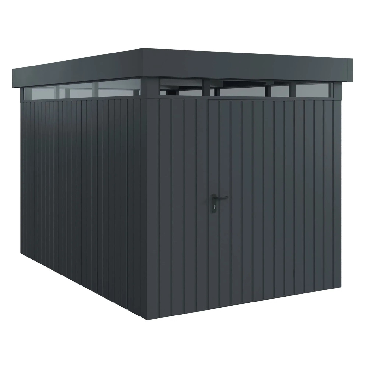 EcoStar Gerätehaus Euroline Flachdach Lichtband 229 cm x 325 cm Anthrazit 1-flg.
