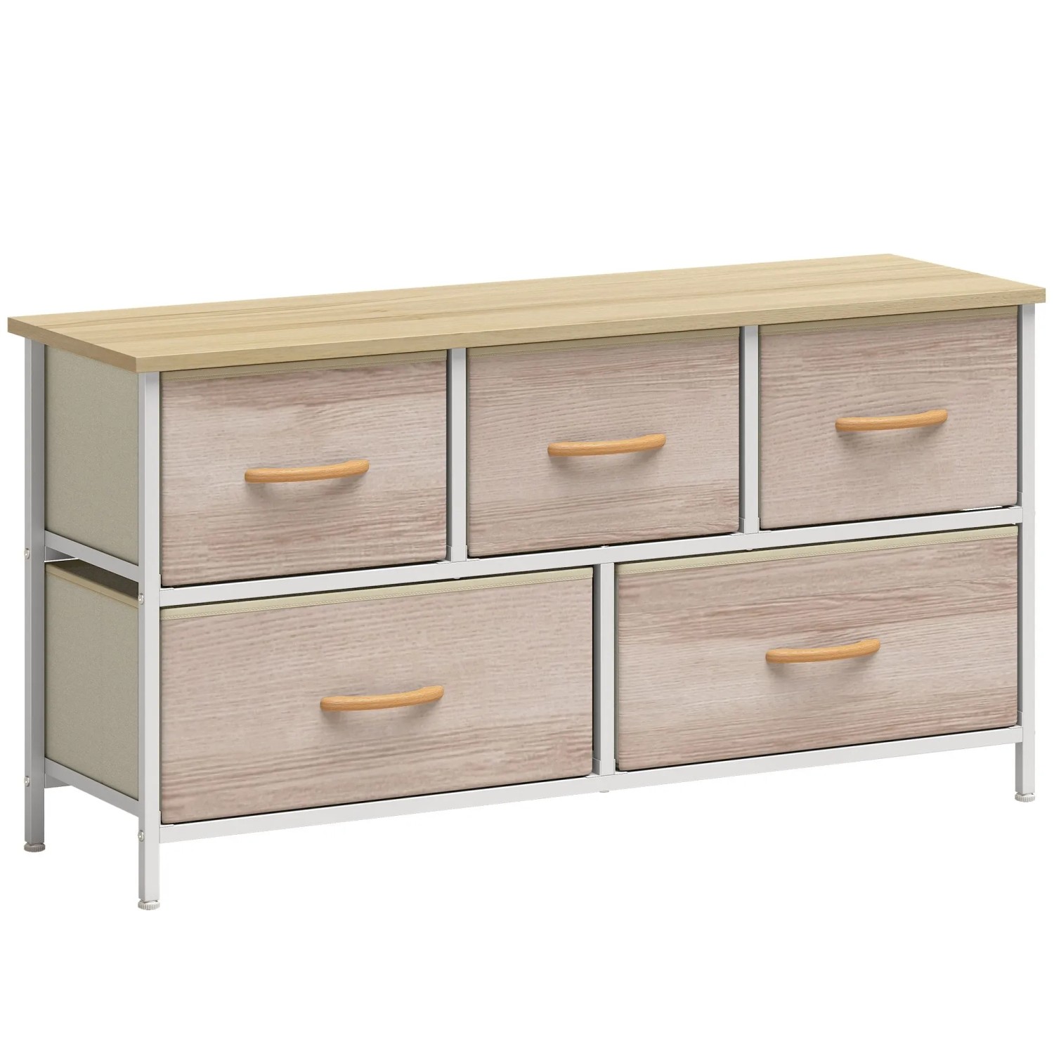HOMCOM Fabric Dresser Spanplatte Polyester 100L x 30B x 51,5H cm Weiß