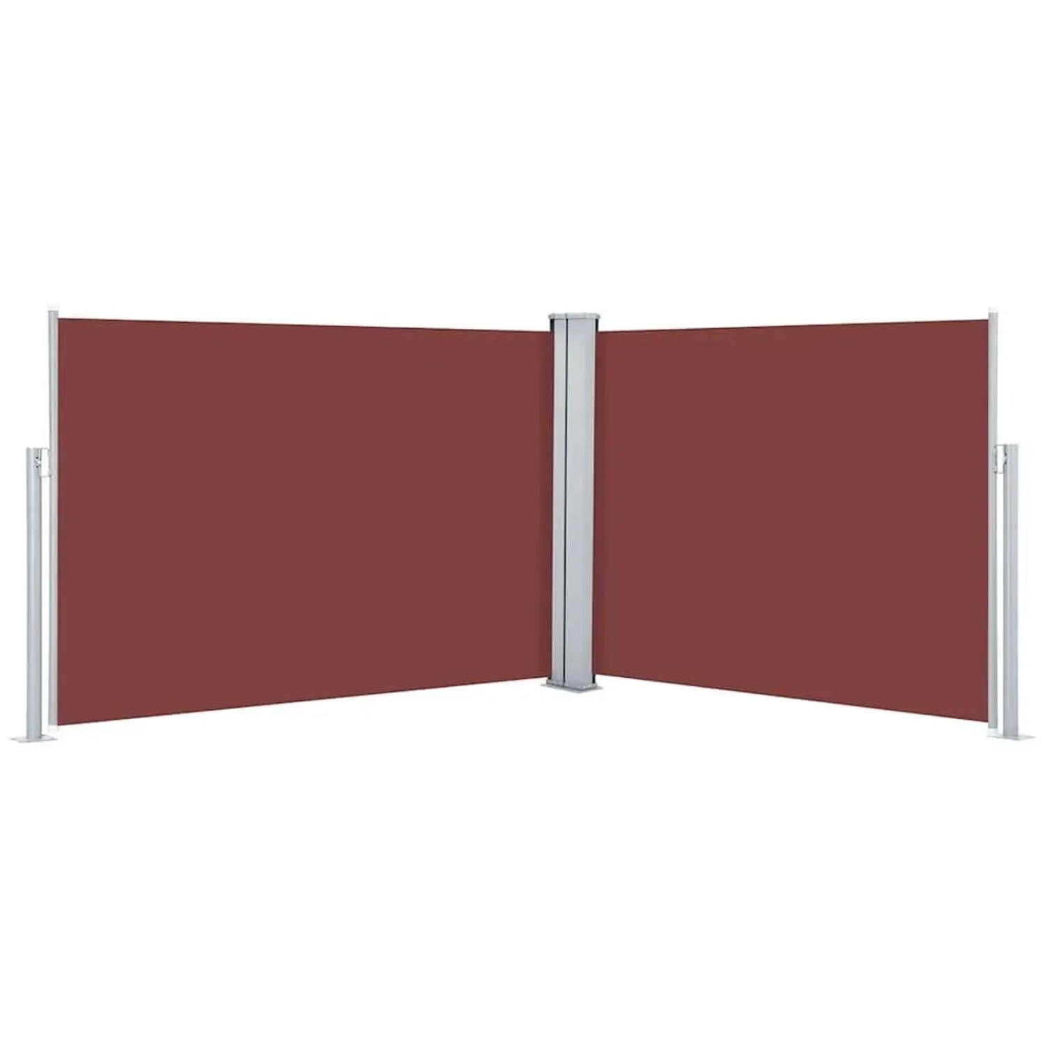 vidaXL Ausziehbare Seitenmarkise Braun 120 x 1000 cm 48481