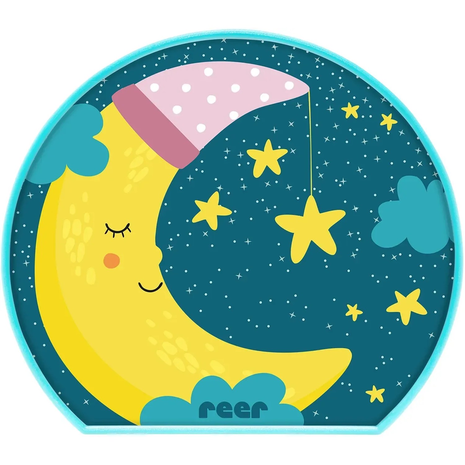 Reer Nachtlicht MyBabyLight Mond: Mondlampe mit Sternen für Babys und Kinder.